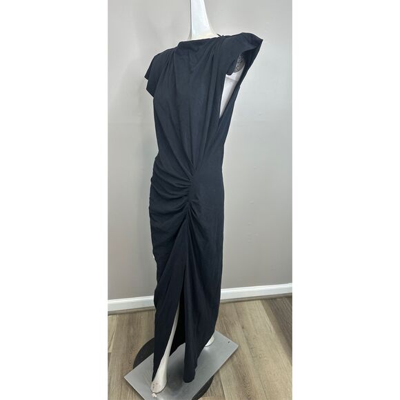 Isabel Marant Nadela Ruched Slit Cotton Maxi Dress Size FR38/US6 $490 - Picture 9 of 14